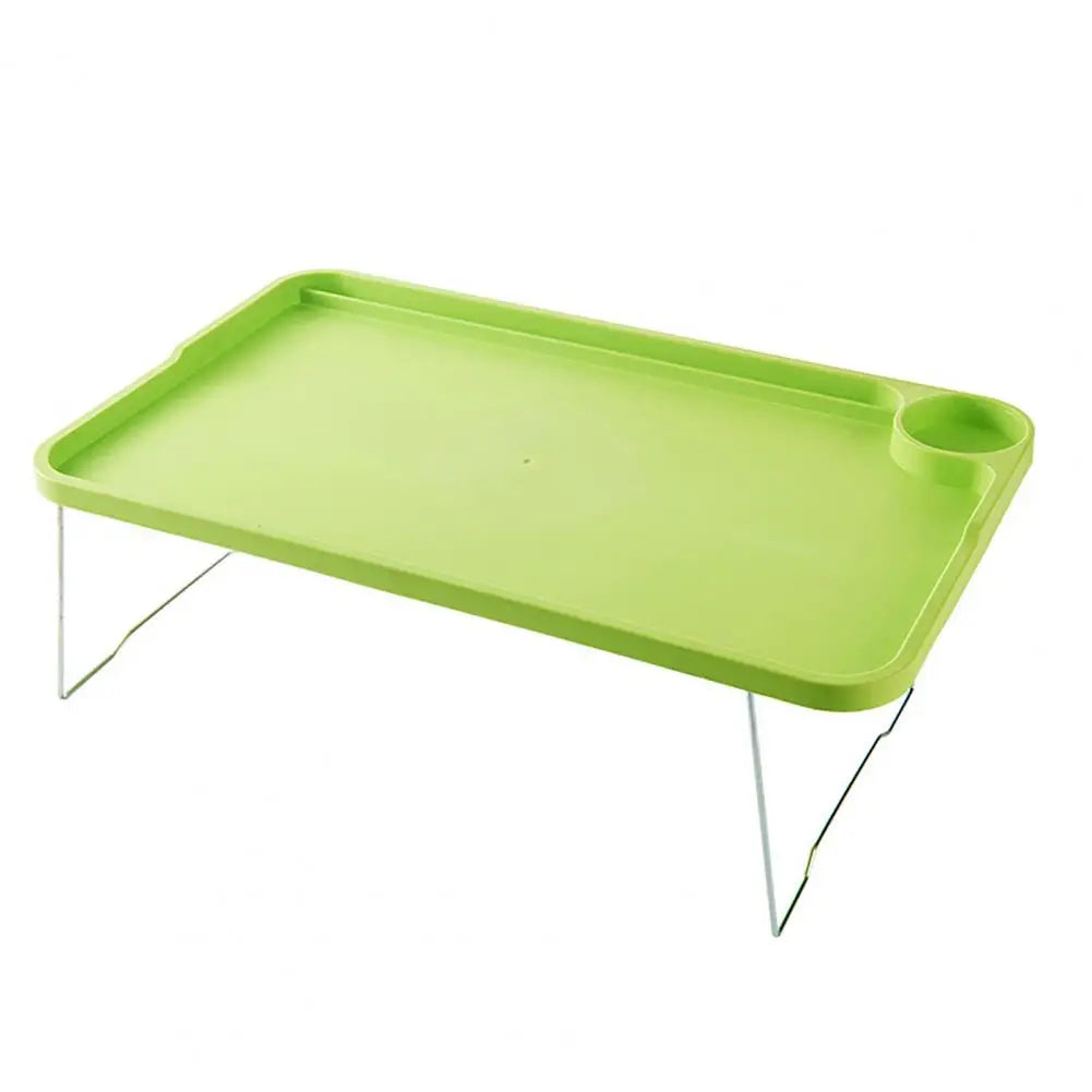 Portable Breakfast Tray Portable Folding Laptop Table with Cup Holder for Student Dormitory Sofa Stable Bed Tray with Non-Slip