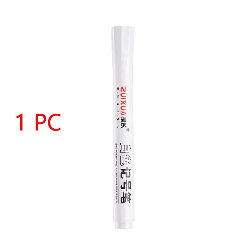 1/3/5 Pcs White Marker Pens 2.0Mm Oily Waterproof White Gel Pen DIY Graffiti Sketching Markers Stationery Wrting School Supplies