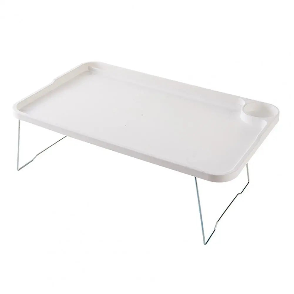 Portable Breakfast Tray Portable Folding Laptop Table with Cup Holder for Student Dormitory Sofa Stable Bed Tray with Non-Slip