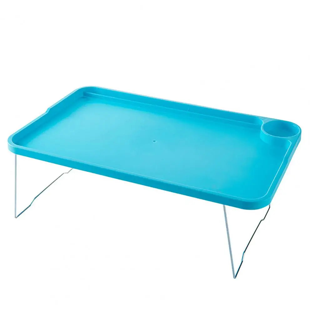 Portable Breakfast Tray Portable Folding Laptop Table with Cup Holder for Student Dormitory Sofa Stable Bed Tray with Non-Slip